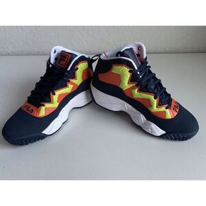 Fila MB Jamal Mashburn Retro Basketball Shoes Orange Navy Blue Men's Sz 9.5 NEW